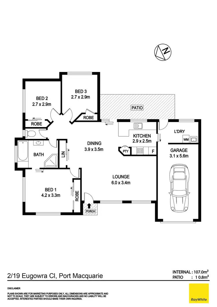 Floorplan of Homely villa listing, 2/19 Eugowra Close, Port Macquarie NSW 2444