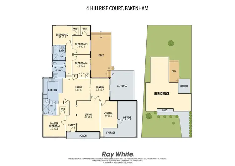 Floorplan of Homely house listing, 4 Hillrise Court, Pakenham VIC 3810