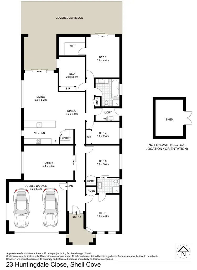 Floorplan of Homely house listing, 23 Huntingdale Close, Shell Cove NSW 2529