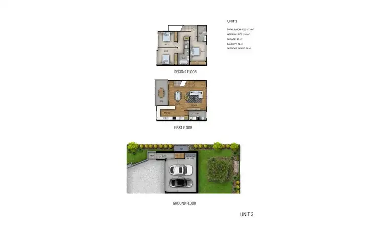 Floorplan of Homely townhouse listing, 1-4/38 Kenibea Avenue, Kahibah NSW 2290