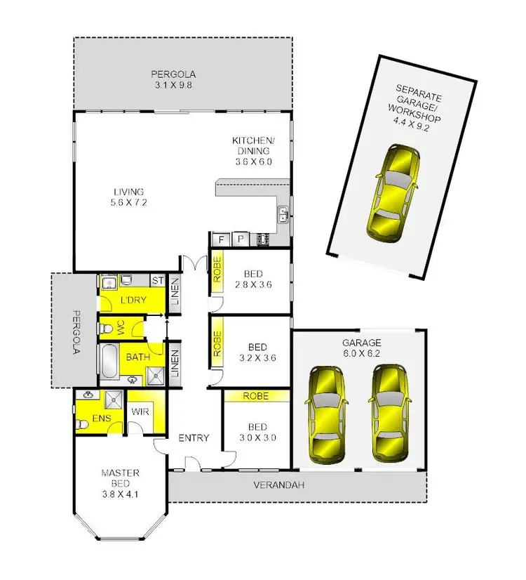 Floorplan of Homely house listing, 3 Stryder Court, Lara VIC 3212
