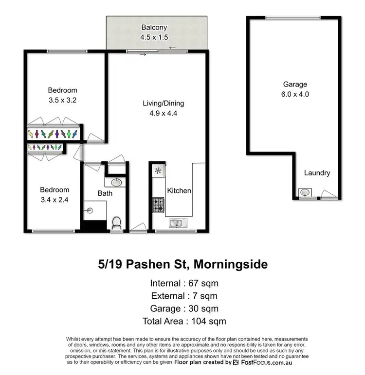 Floorplan of Homely unit listing, 5/19 Pashen Street, Morningside QLD 4170