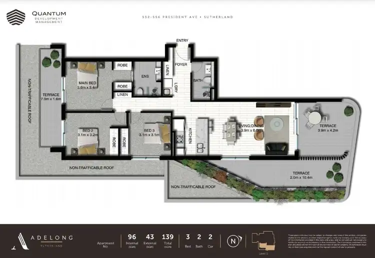 Floorplan of Homely apartment listing, 401/552 President Avenue, Sutherland NSW 2232