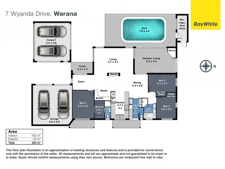 Floorplan of Homely house listing, 7 Wyanda Drive, Warana QLD 4575