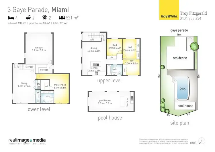 Floorplan of Homely house listing, 3 Gaye Parade, Miami QLD 4220