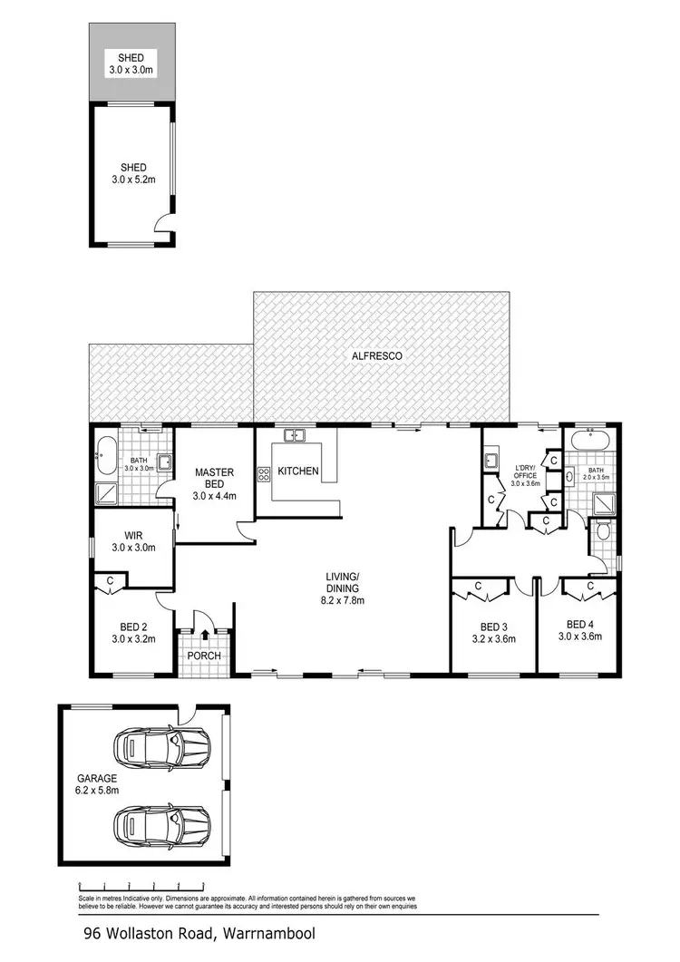 Floorplan of Homely house listing, 96 Wollaston Road, Warrnambool VIC 3280