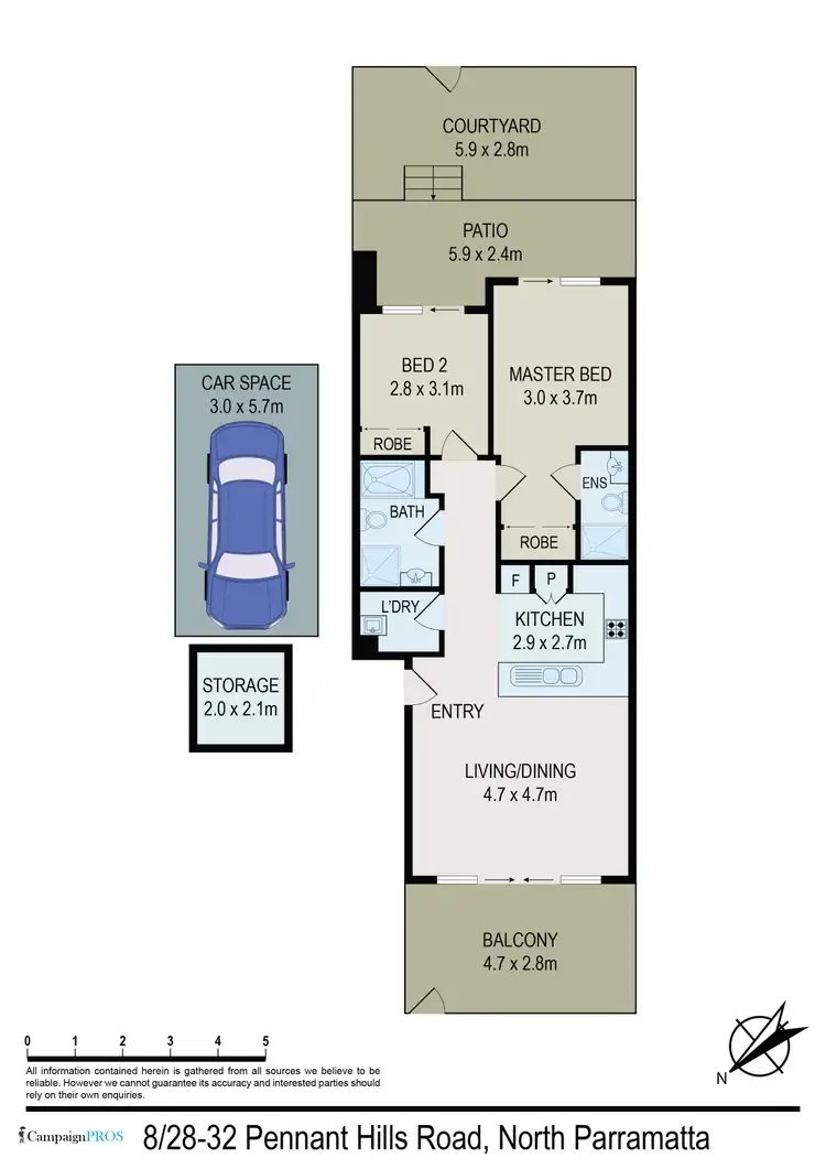 Floorplan of Homely unit listing, 8/28-32 Pennant Hills Road, North Parramatta NSW 2151
