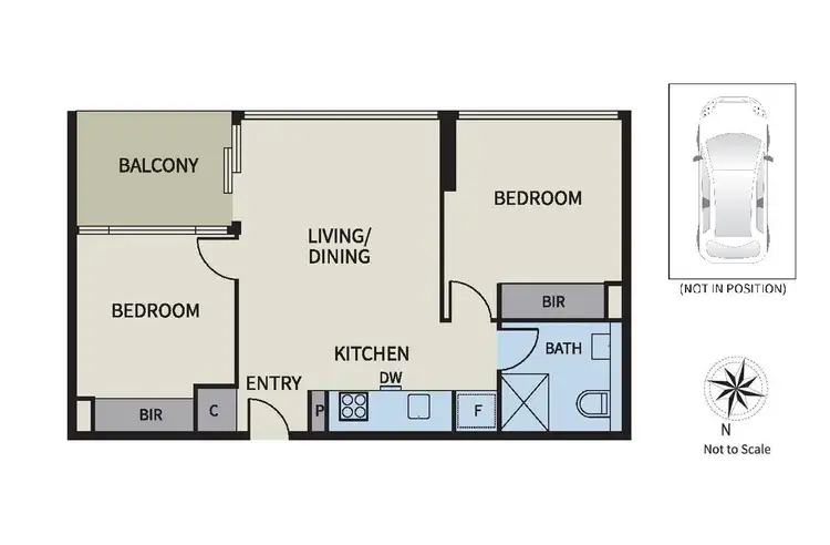 Floorplan of Homely apartment listing, E323/11 Flockhart Street, Abbotsford VIC 3067