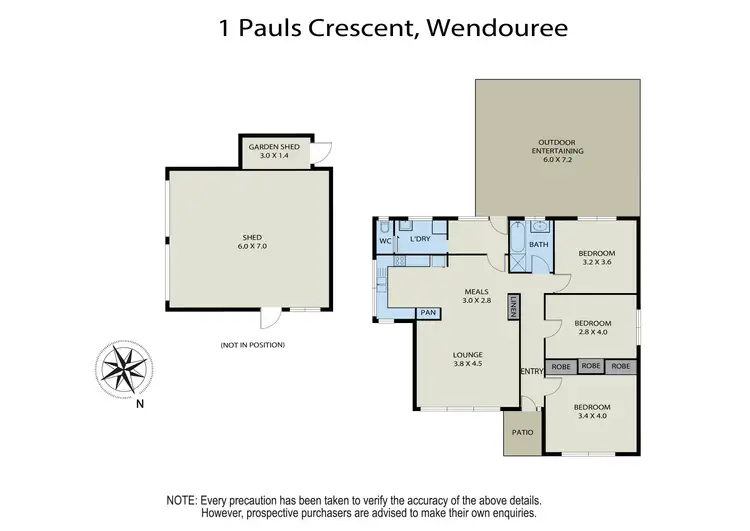 Floorplan of Homely house listing, 1 Pauls Crescent, Wendouree VIC 3355