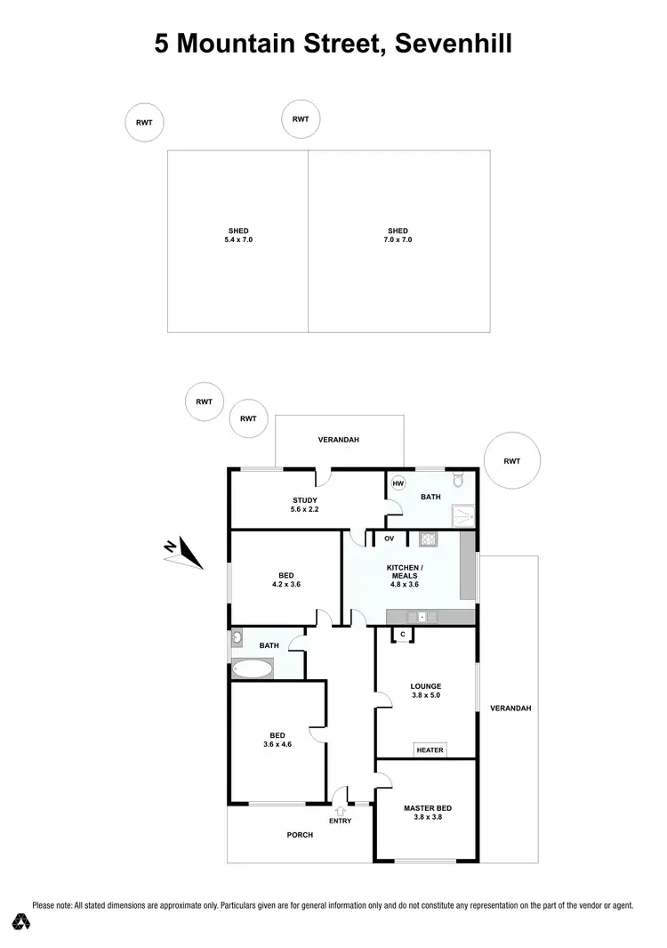 Floorplan of Homely house listing, 5 Mountain Street, Sevenhill SA 5453