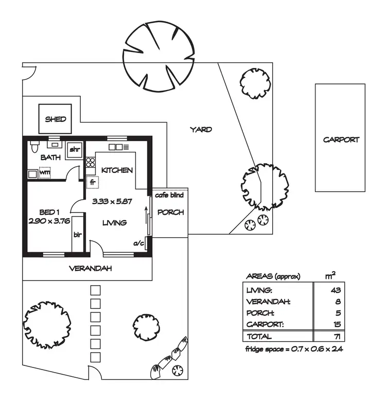 Floorplan of Homely unit listing, 5/17 Rosella Street, Payneham SA 5070