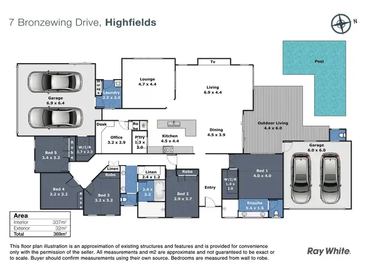 Floorplan of Homely house listing, 7 Bronzewing Drive, Highfields QLD 4352