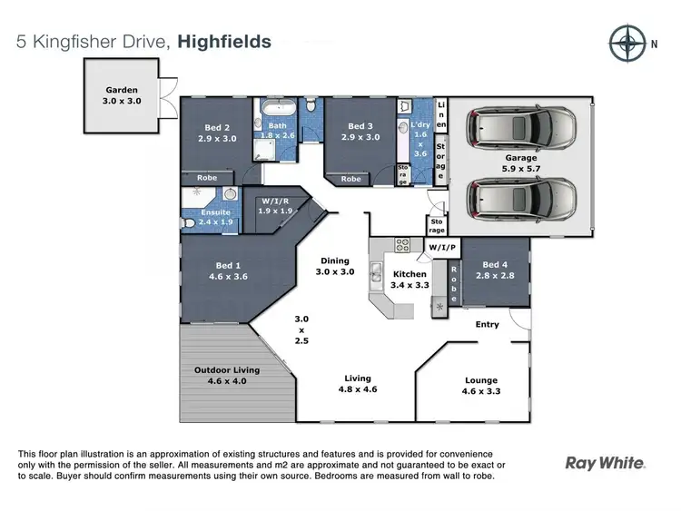 Floorplan of Homely house listing, 5 Kingfisher Drive, Highfields QLD 4352