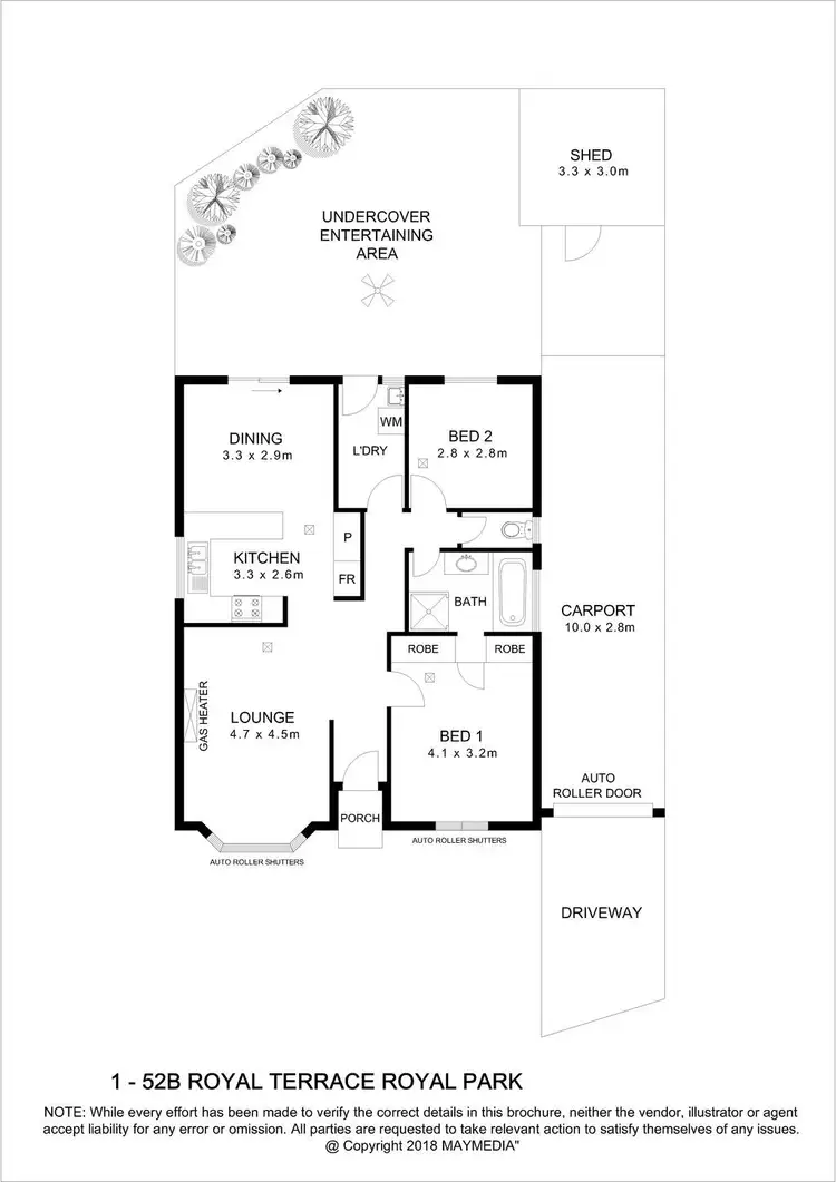 Floorplan of Homely house listing, 1/52B Royal Terrace, Royal Park SA 5014