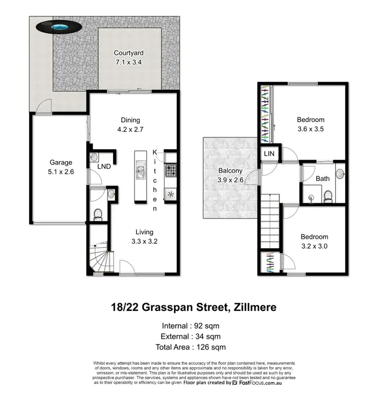 Floorplan of Homely unit listing, 18/22 Grasspan Street (Access Via Pretoria St), Zillmere QLD 4034