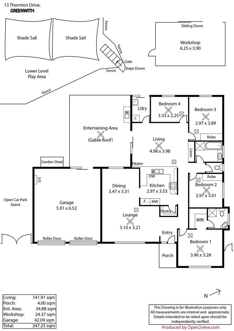 Floorplan of Homely house listing, 13 Thornton Drive, Greenwith SA 5125