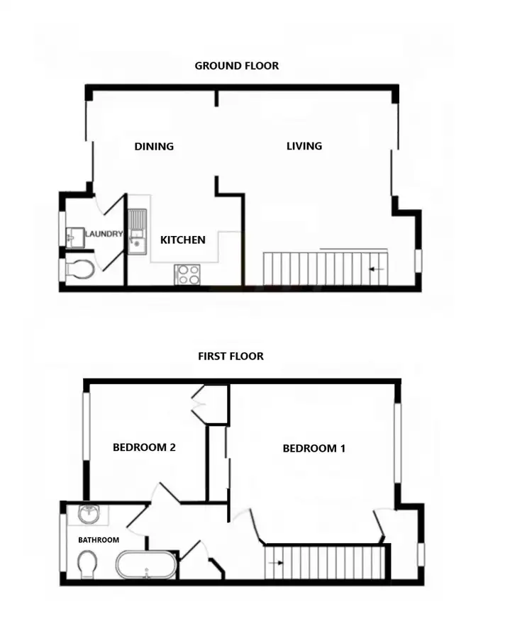 Floorplan of Homely townhouse listing, 14/62 Victor Street, Runcorn QLD 4113