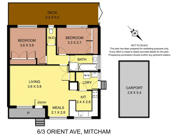 Floorplan of Homely unit listing, 6/3 Orient Avenue, Mitcham VIC 3132