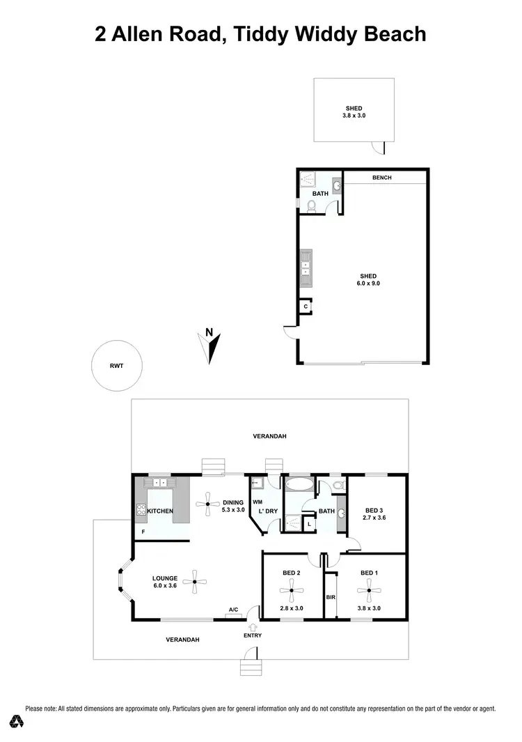 Floorplan of Homely house listing, 2 Allen Road, Tiddy Widdy Beach SA 5571