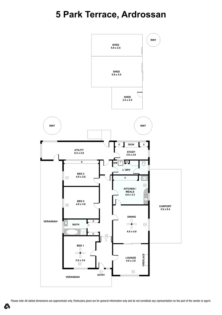 Floorplan of Homely house listing, 5 Park Terrace, Ardrossan SA 5571