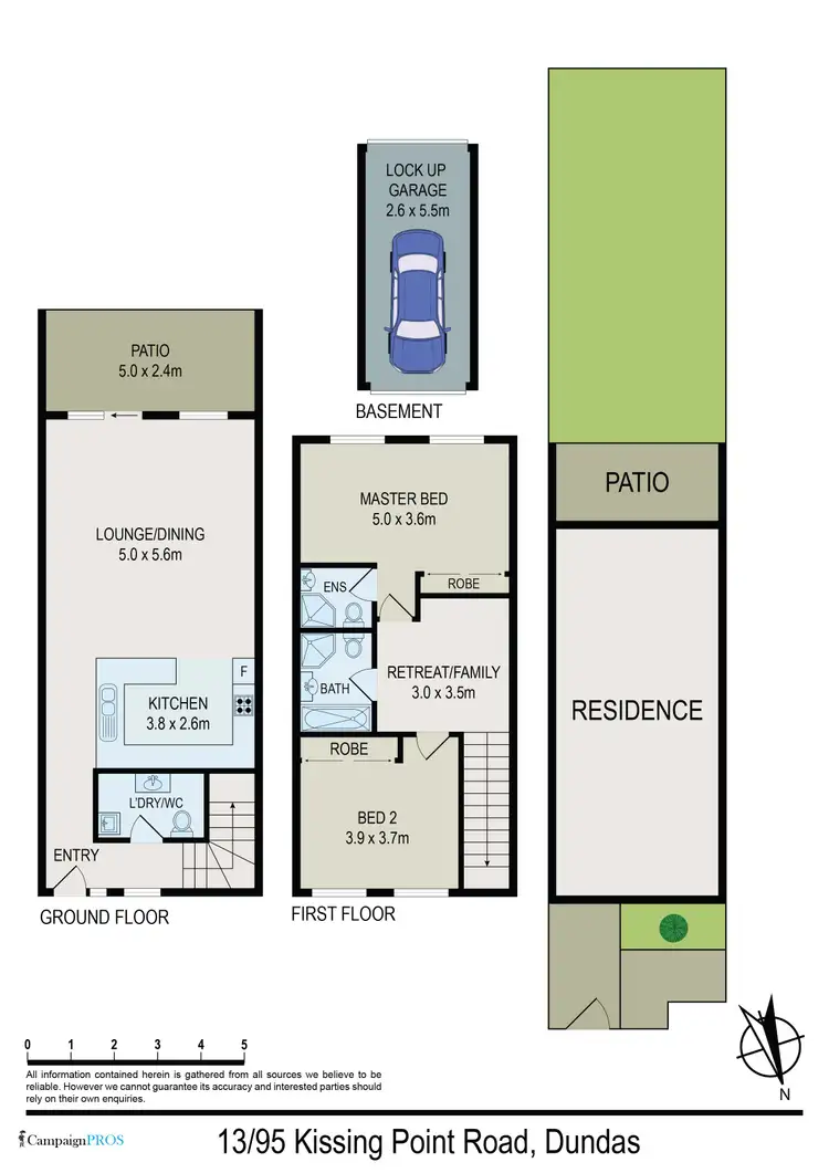 Floorplan of Homely townhouse listing, 13/95 Kissing Point Road, Dundas NSW 2117