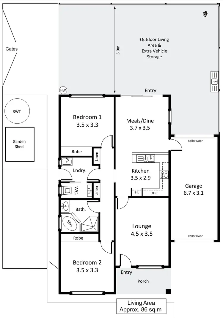 Floorplan of Homely house listing, Unit 1, 16 Ritchie Street, Barmera SA 5345