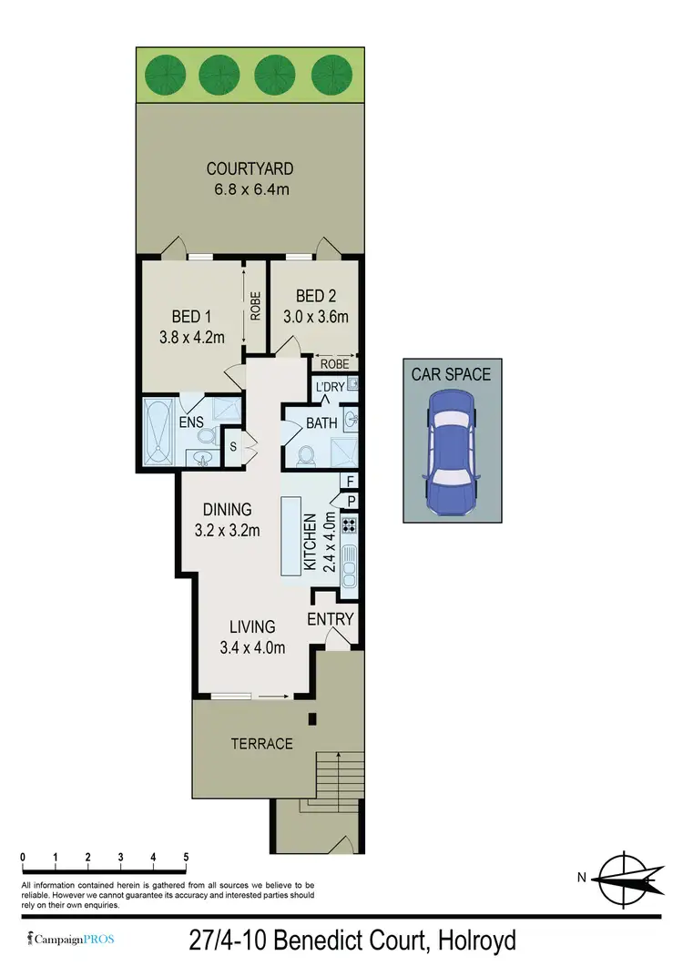 Floorplan of Homely apartment listing, 27/4-10 Benedict Court, Holroyd NSW 2142