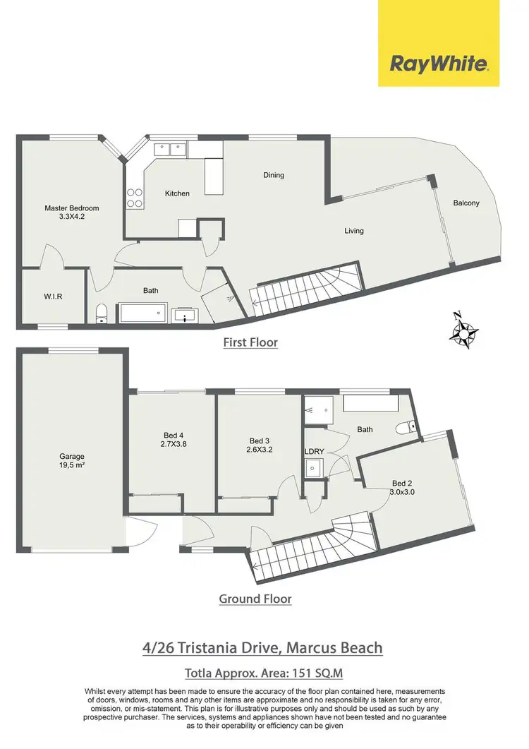 Floorplan of Homely house listing, 4/26 Tristania Drive, Marcus Beach QLD 4573