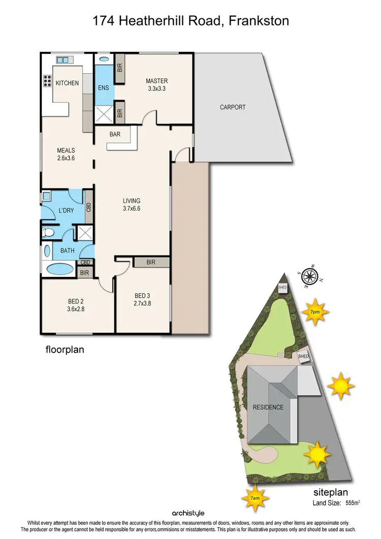 Floorplan of Homely house listing, 174 Heatherhill Road, Frankston VIC 3199