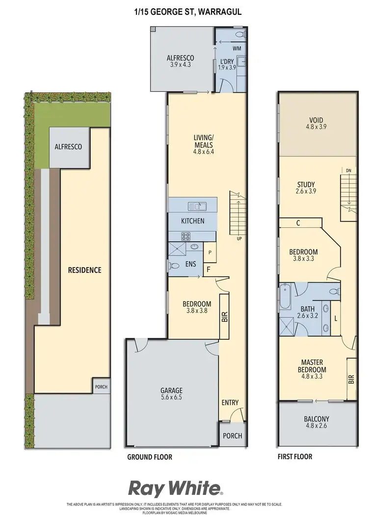 Floorplan of Homely townhouse listing, 1/15 George Street, Warragul VIC 3820