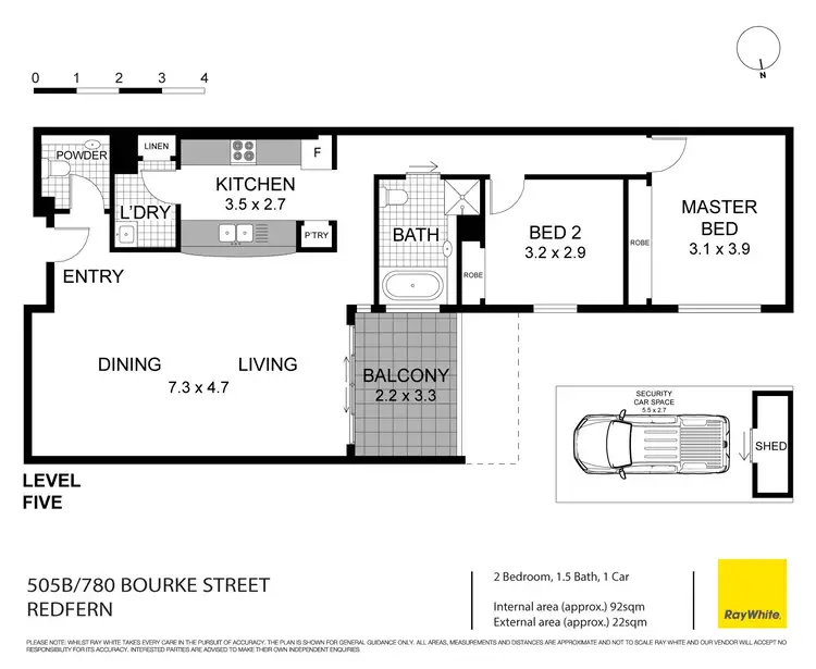 Floorplan of Homely apartment listing, 505B/780 Bourke Street, Redfern NSW 2016