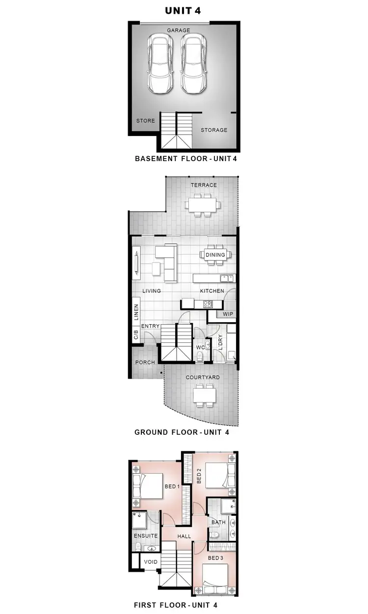 Floorplan of Homely townhouse listing, 4/4 Gardeners Crescent, Shellharbour NSW 2529