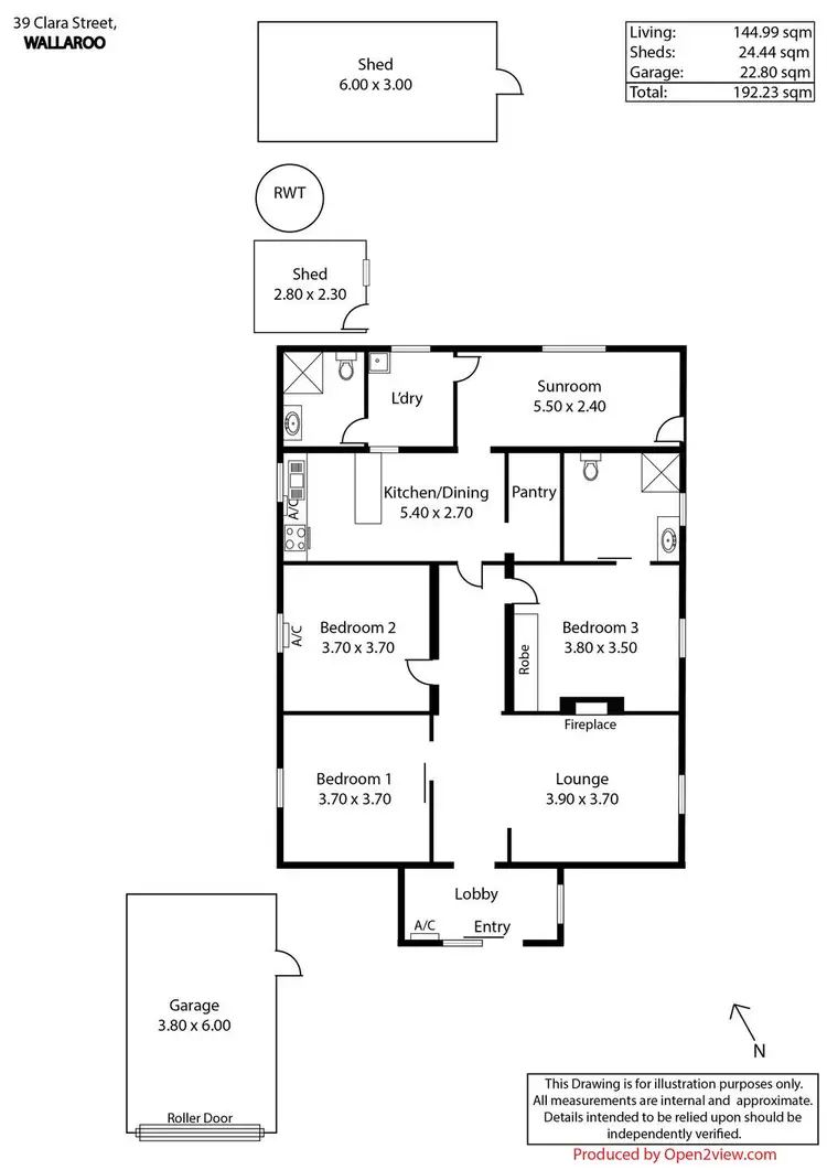 Floorplan of Homely house listing, 39 Clara Street, Wallaroo SA 5556