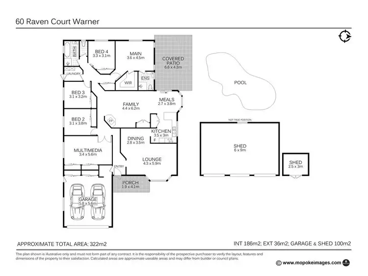 Floorplan of Homely house listing, 60 Raven Court, Warner QLD 4500