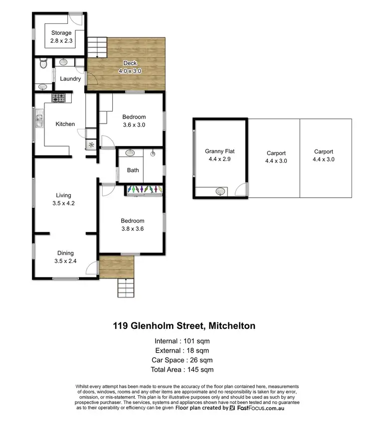 Floorplan of Homely house listing, 119 Glen Holm Street, Mitchelton QLD 4053
