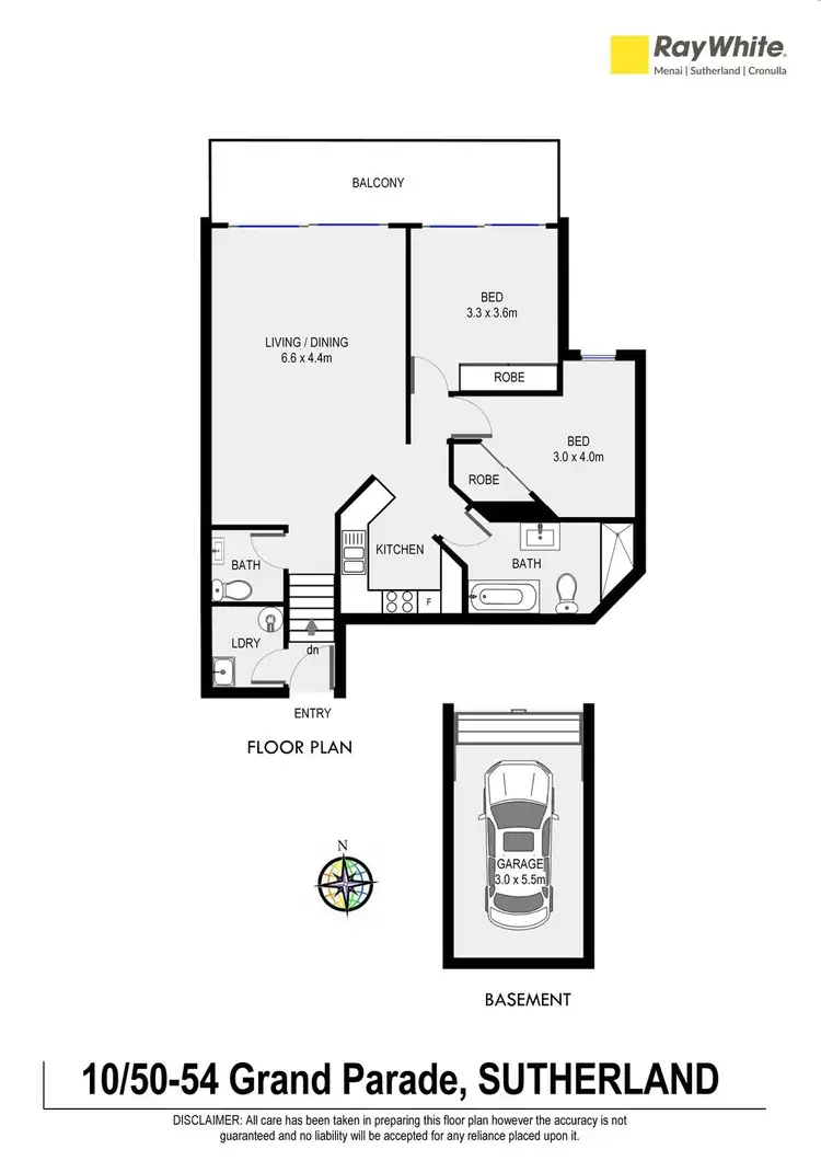 Floorplan of Homely apartment listing, 10/50-54 The Grand Parade, Sutherland NSW 2232