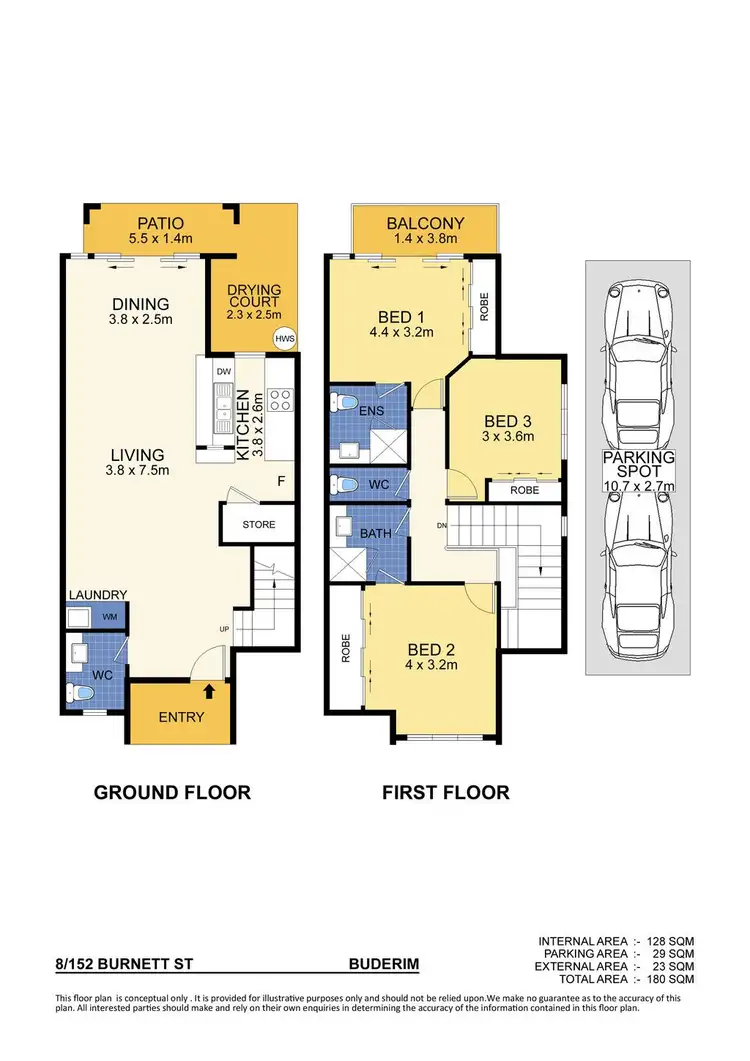 Floorplan of Homely townhouse listing, 8/152 Burnett Street, Buderim QLD 4556