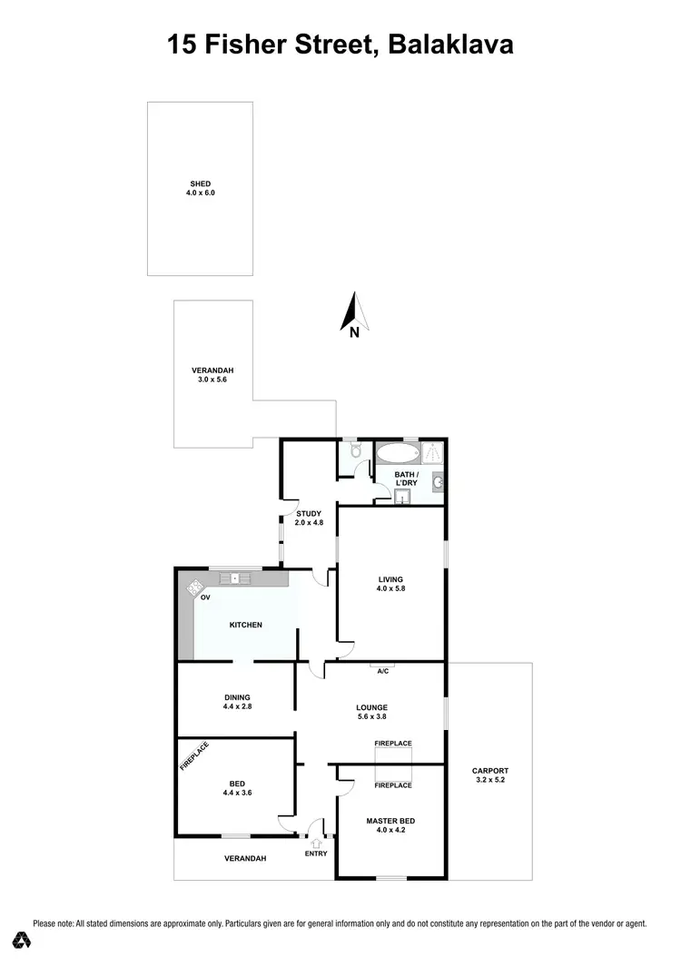 Floorplan of Homely house listing, 15 Fisher Street, Balaklava SA 5461