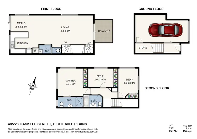Floorplan of Homely townhouse listing, 48/228 Gaskell Street, Eight Mile Plains QLD 4113