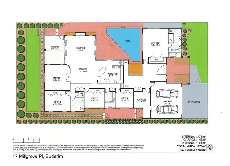 Floorplan of Homely house listing, 17 Millgrove Place, Buderim QLD 4556