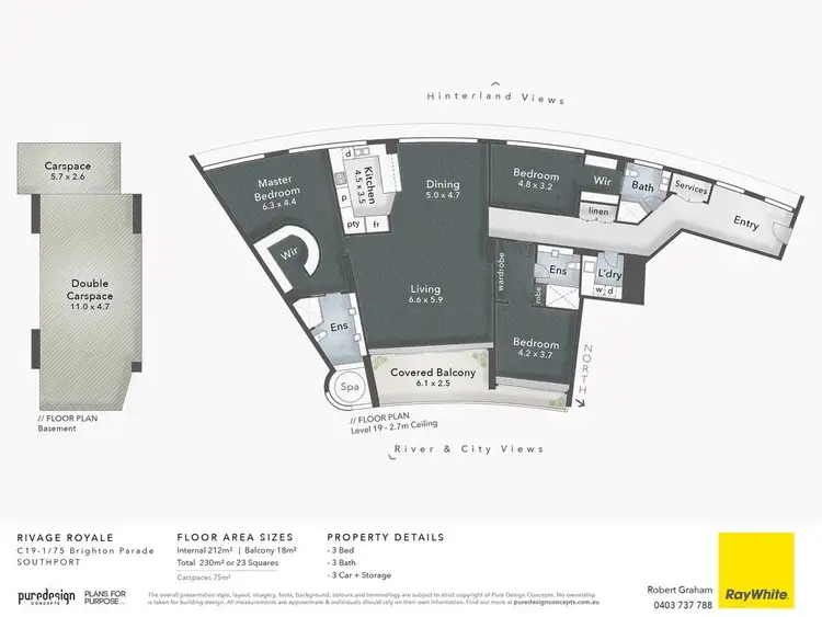 Floorplan of Homely apartment listing, C19-1 75 Brighton Parade, Southport QLD 4215