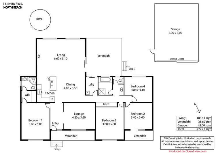 Floorplan of Homely house listing, 1 Stevens Drive, North Beach SA 5556