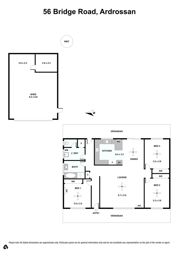 Floorplan of Homely house listing, 56 Bridge Road, Ardrossan SA 5571