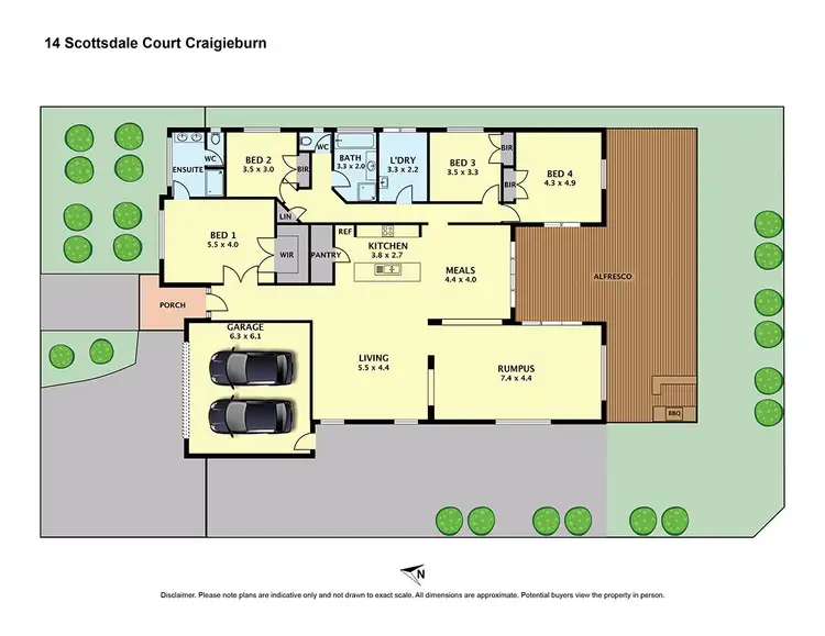 Floorplan of Homely house listing, 14 Scottsdale Court, Craigieburn VIC 3064