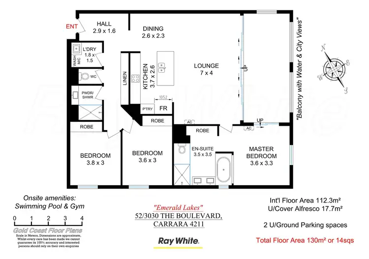 Floorplan of Homely unit listing, 52/3030 The Boulevard, Carrara QLD 4211