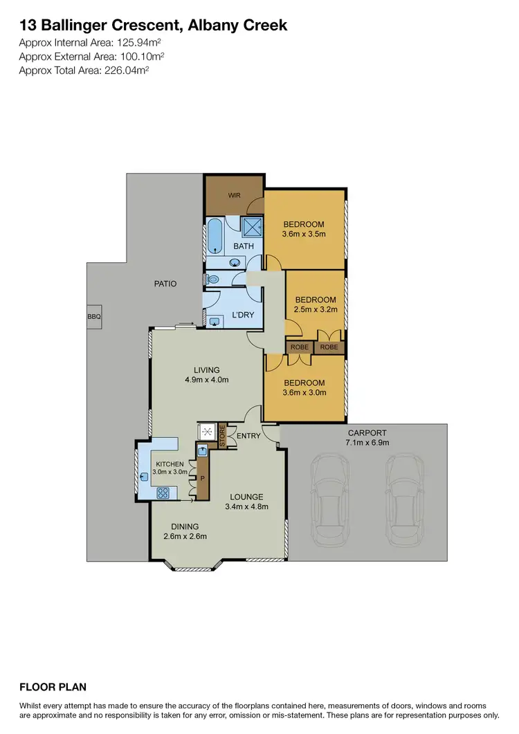 Floorplan of Homely house listing, 13 Ballinger Crescent, Albany Creek QLD 4035