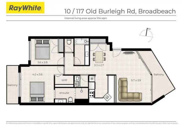 Floorplan of Homely apartment listing, 10/117 Old Burleigh Road, Broadbeach QLD 4218