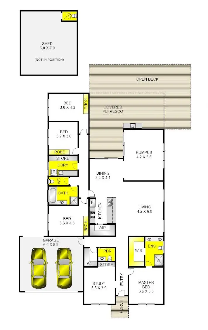 Floorplan of Homely house listing, 32 Moorhen Drive, Lara VIC 3212