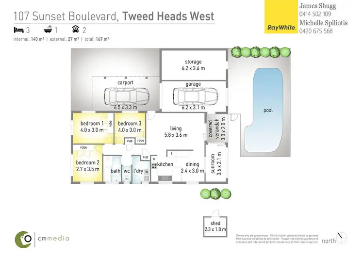 Floorplan of Homely house listing, 107 Sunset Boulevard, Tweed Heads West NSW 2485