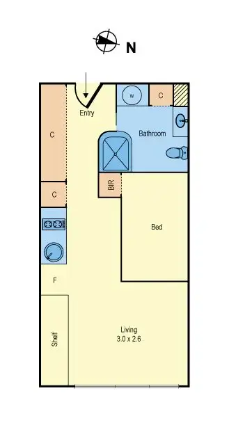 Floorplan of Homely apartment listing, 206/18-34 Station Street, Sandringham VIC 3191